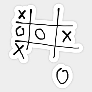 Tic Tac Toe Strategy Sticker